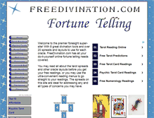 Tablet Screenshot of freedivination.com